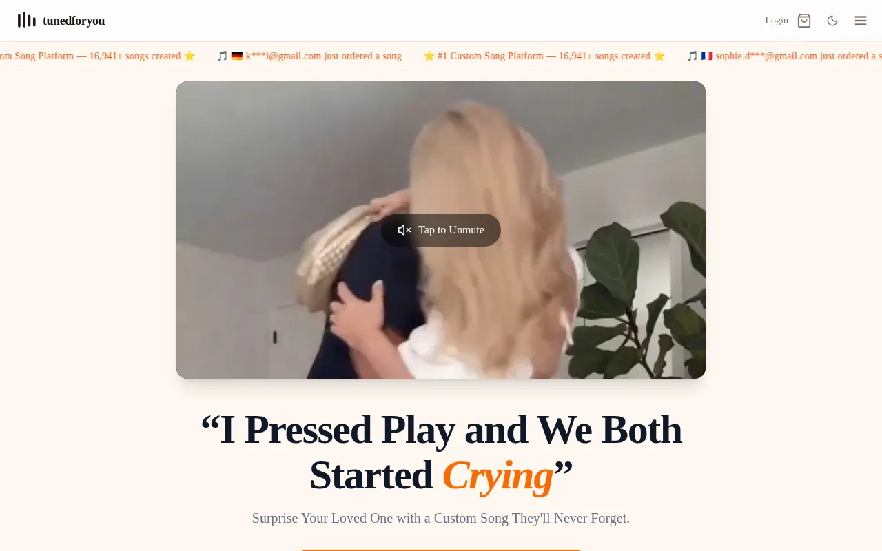 TunedForYou — preview screenshot