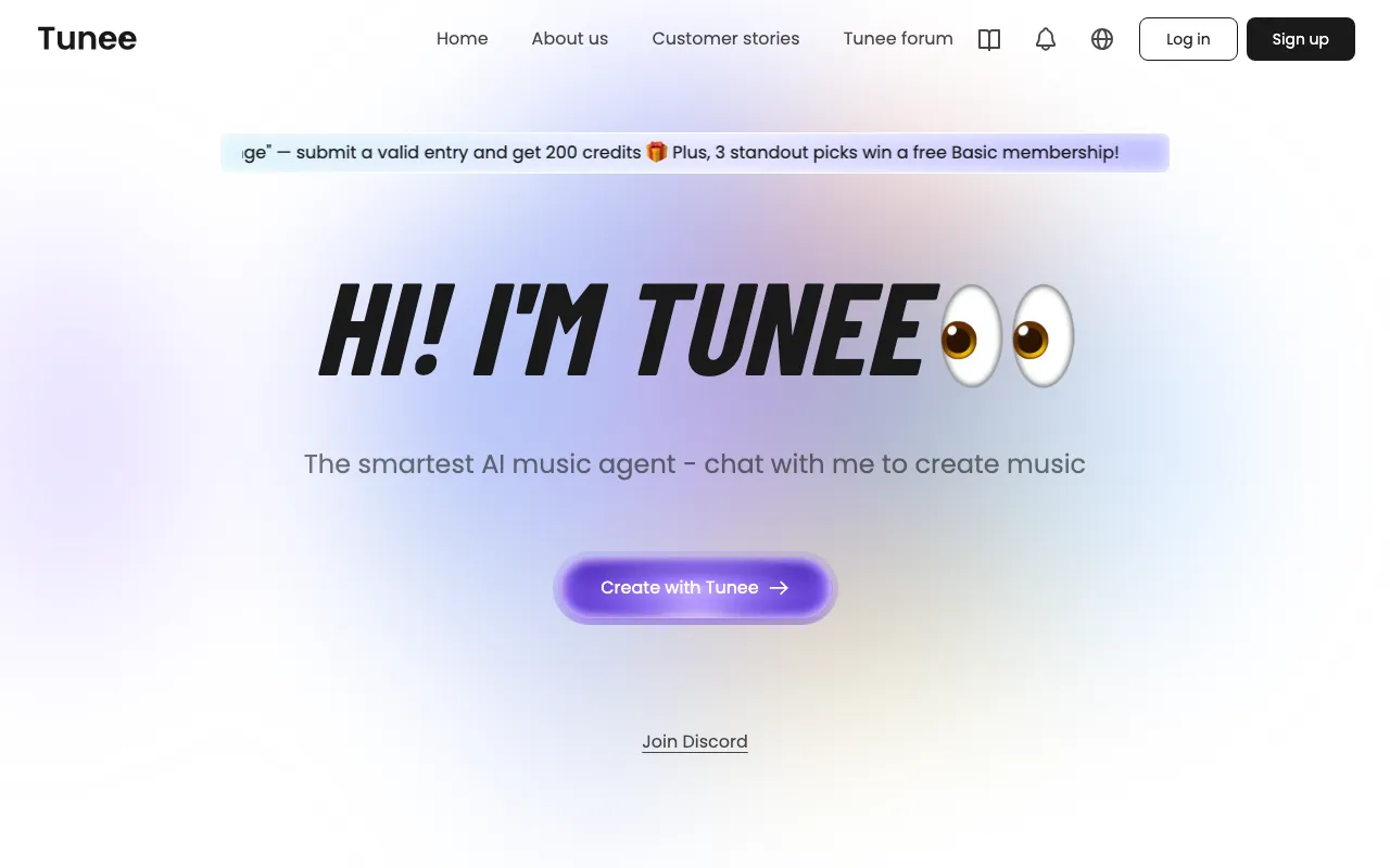 Tunee AI — preview screenshot