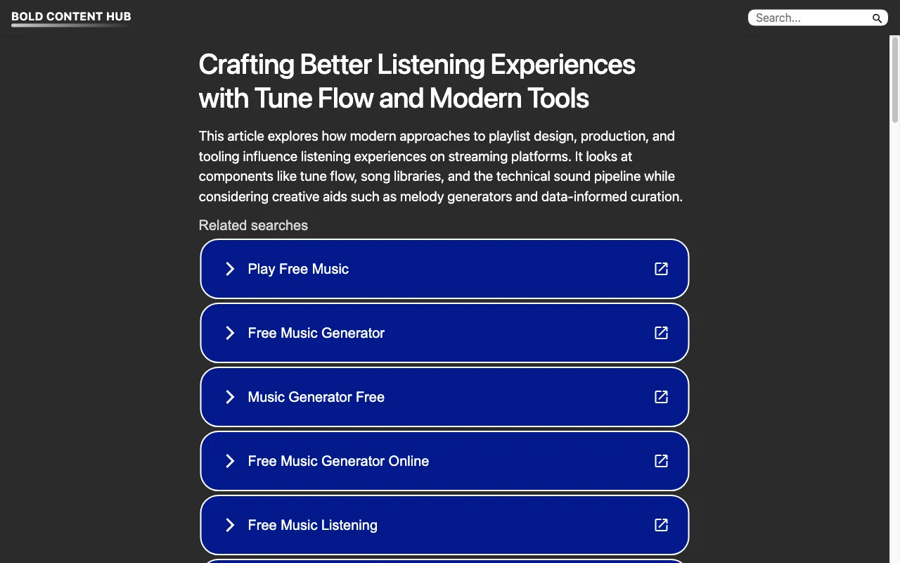 Bold Content Hub — preview screenshot