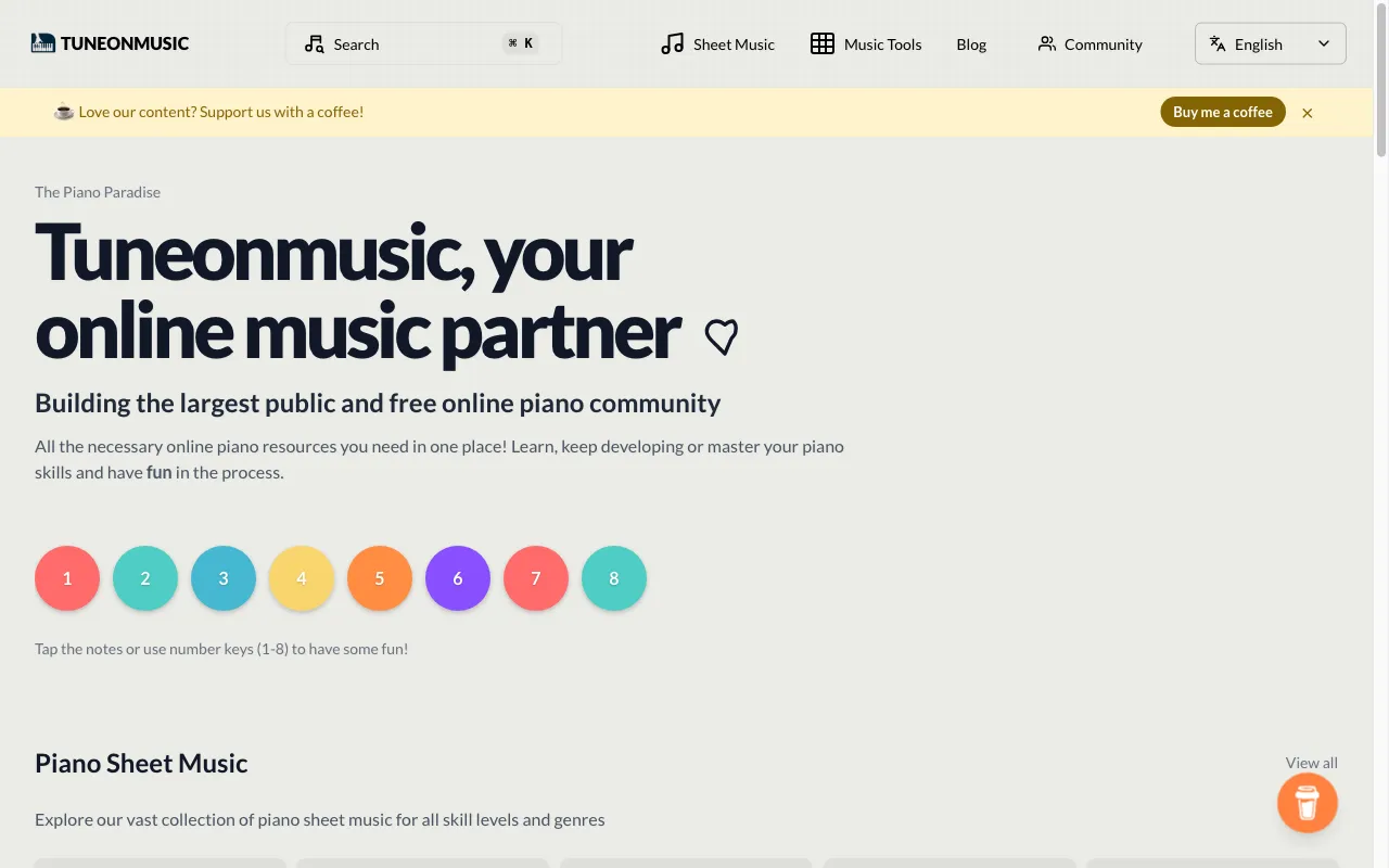 Tuneonmusic — preview screenshot