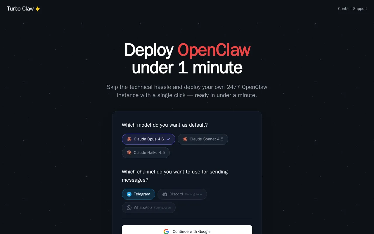 TurboClaw — preview screenshot