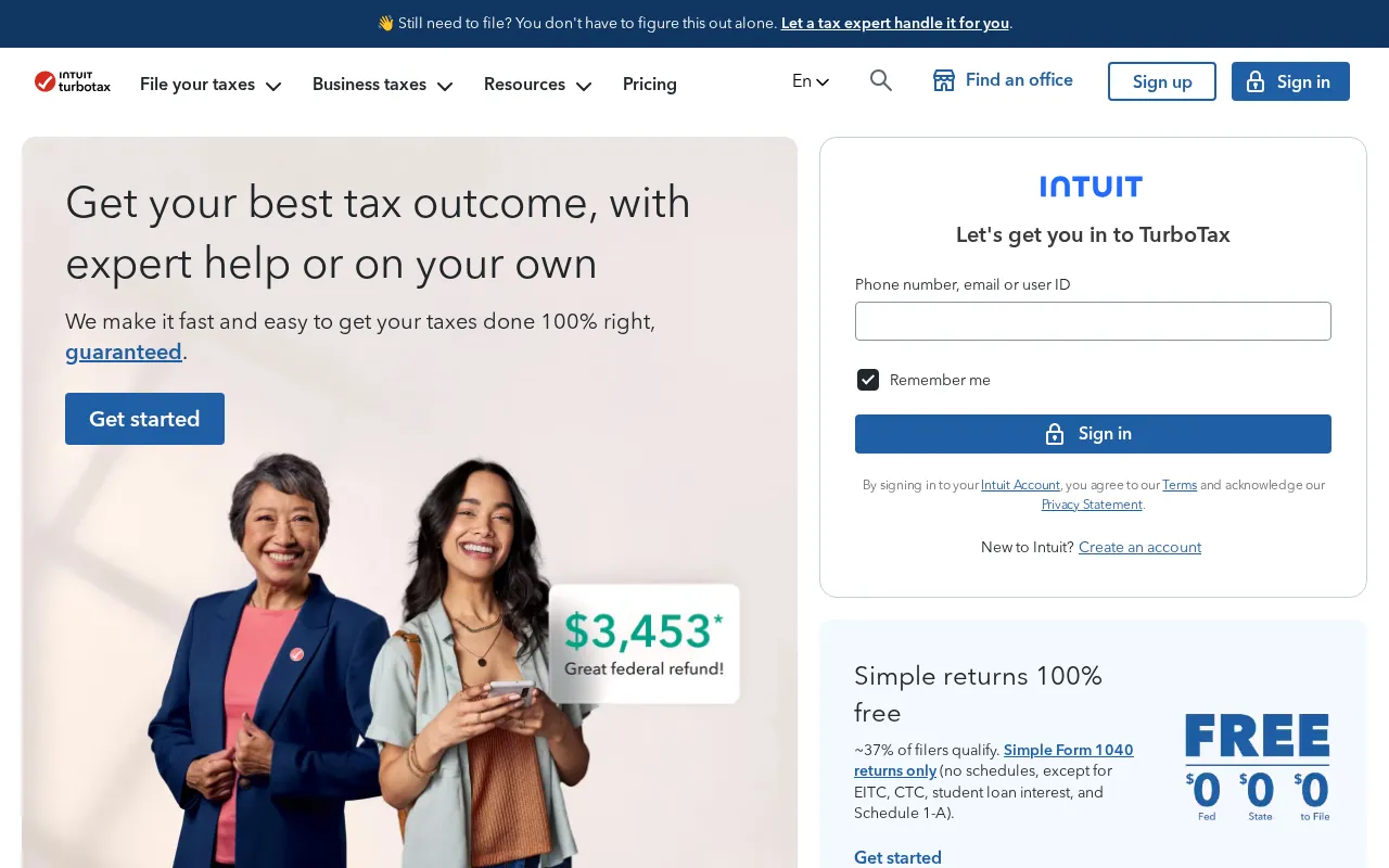 Turbotax — preview screenshot