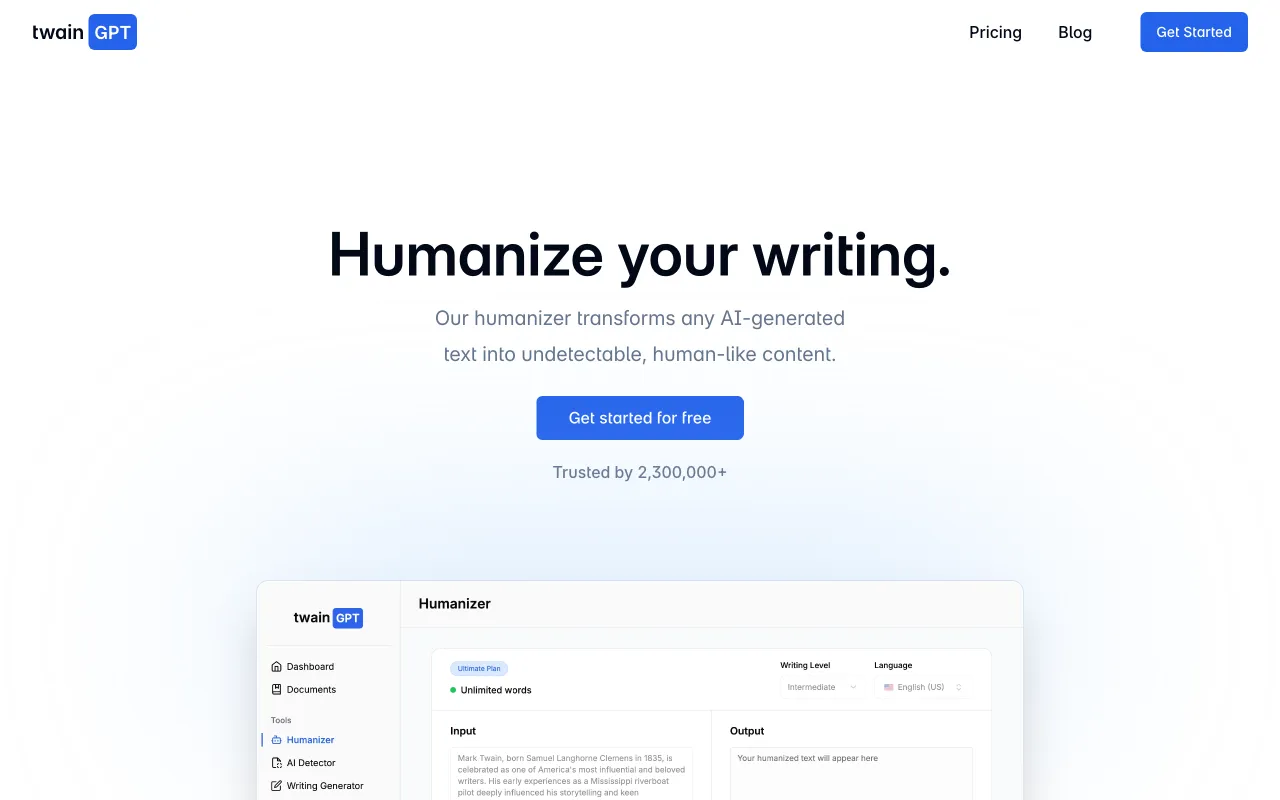 TwainGPT — preview screenshot