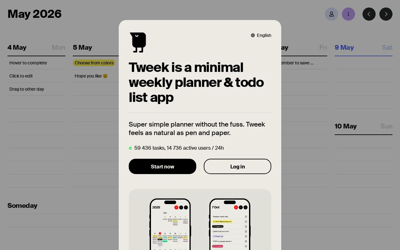 Tweek — preview screenshot