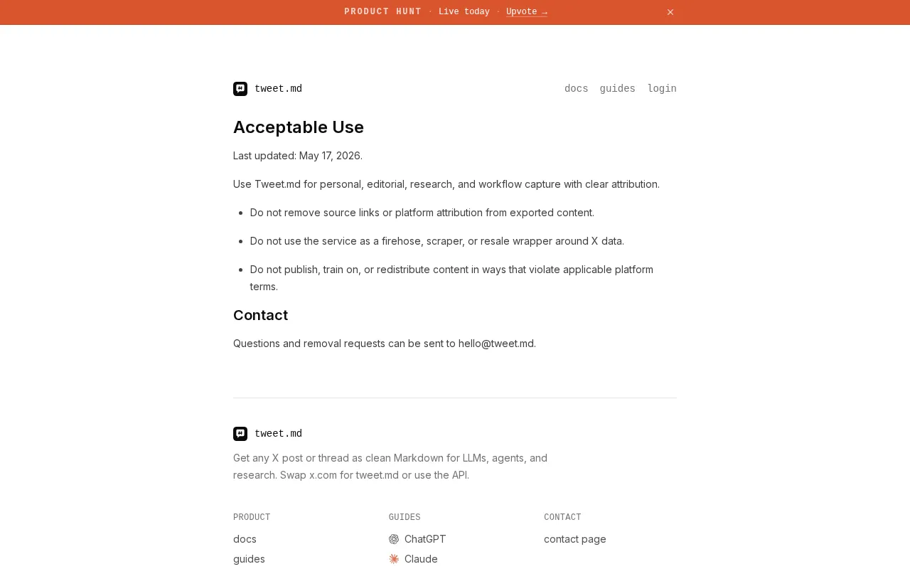 tweet.md — preview screenshot