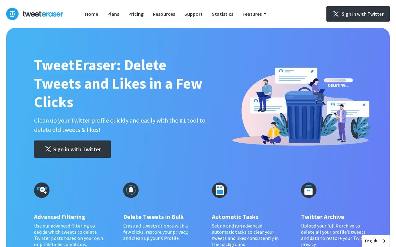 Tweeteraser — preview screenshot