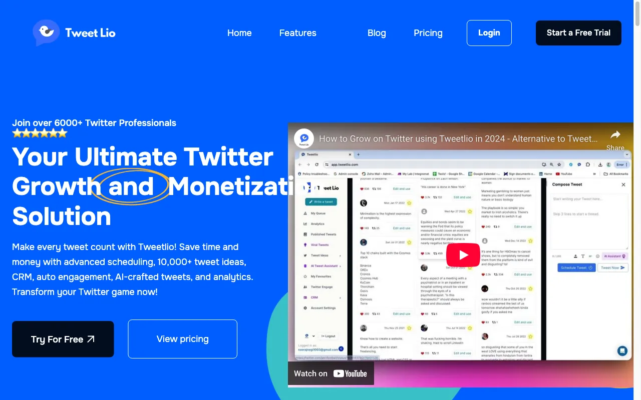 Tweetlio — preview screenshot