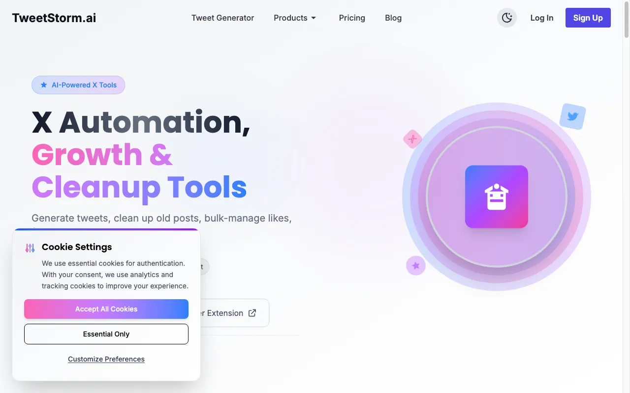 TweetStorm.ai — preview screenshot
