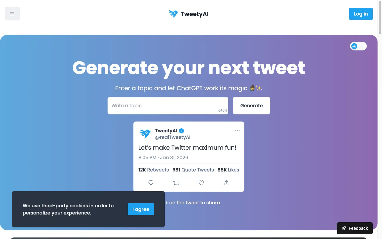TweetyAI v2.0 — preview screenshot