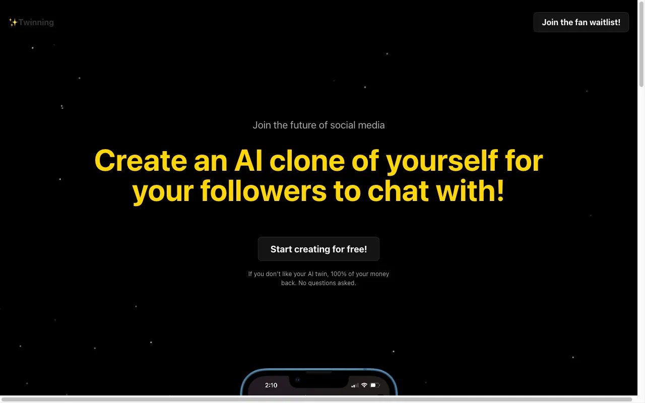 Twinning AI — preview screenshot