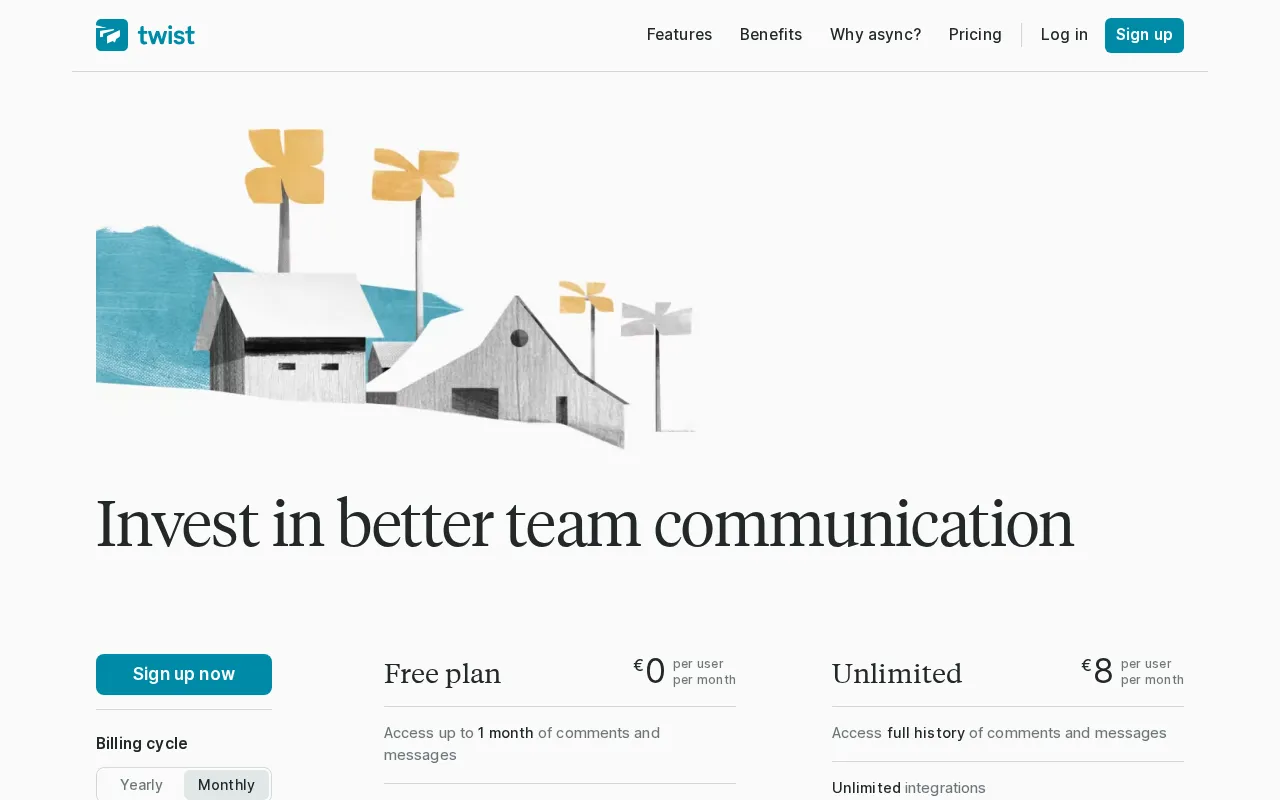 Twist — pricing page