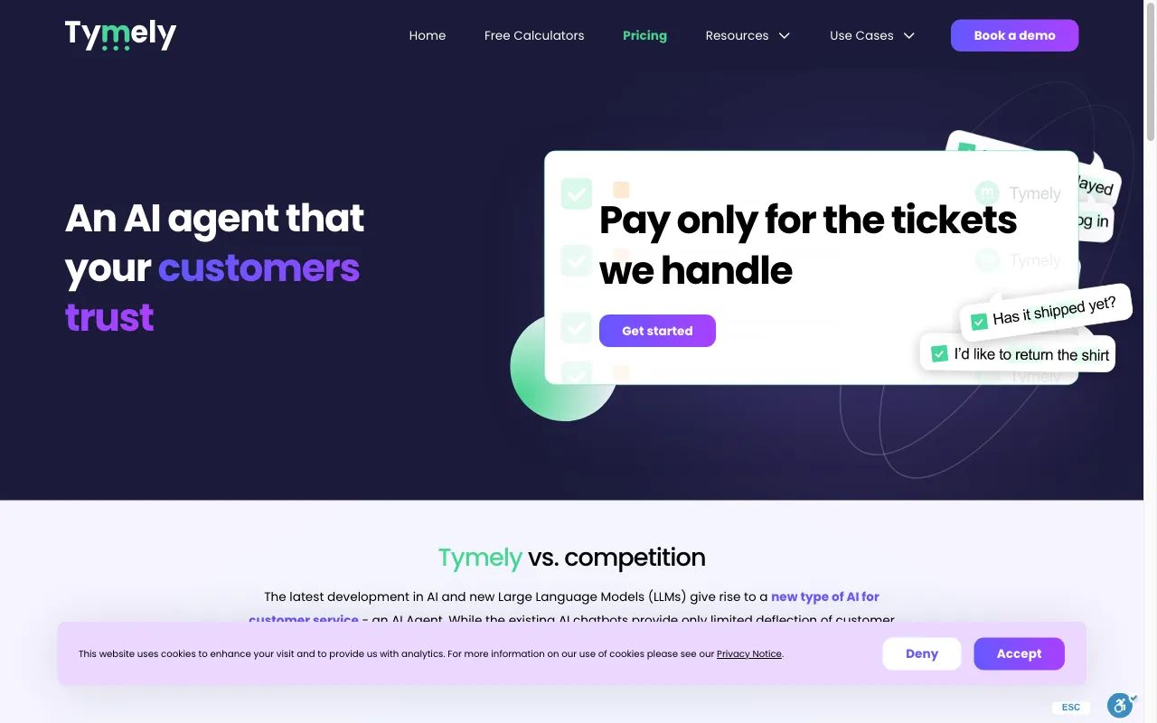 Tymely — pricing page
