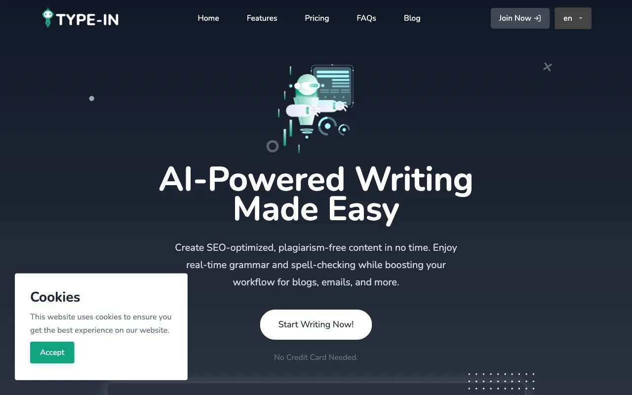 AI-Powered Writing Assistant — preview screenshot