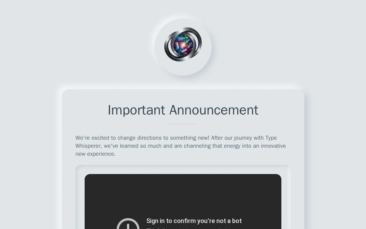 Type Whisperer Ai — preview screenshot
