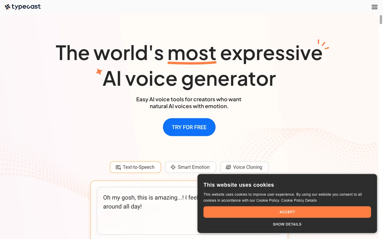Typecast AI — preview screenshot