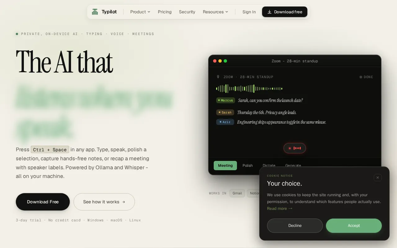 Typilot — preview screenshot