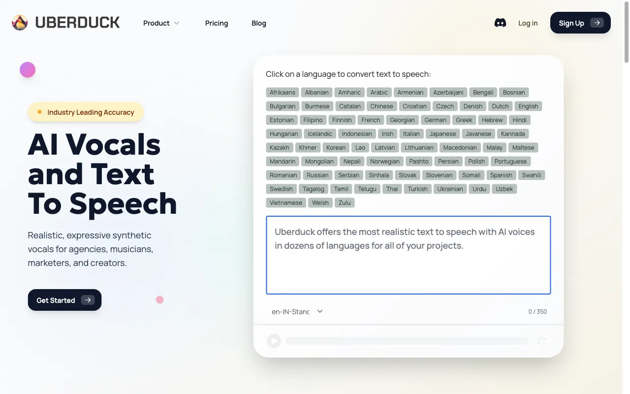 Uberduck — preview screenshot