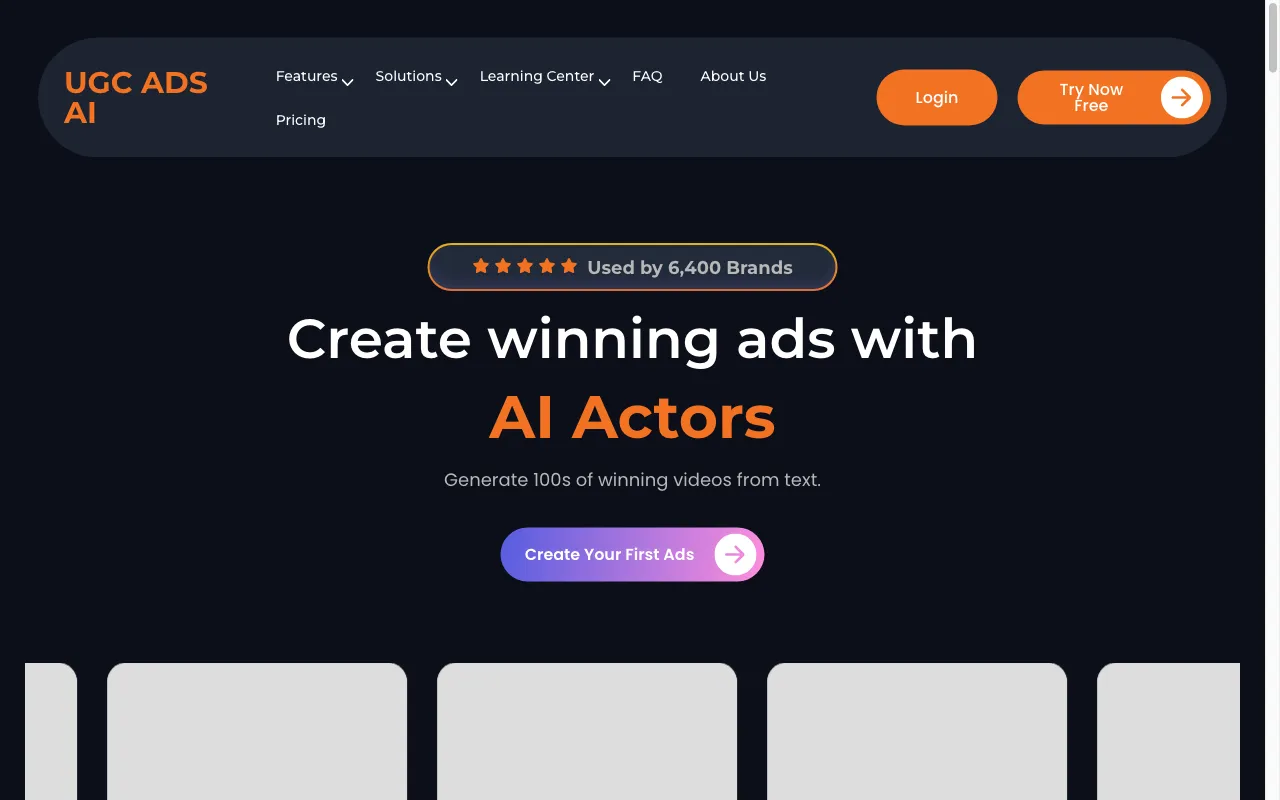 UGC Ads AI — preview screenshot
