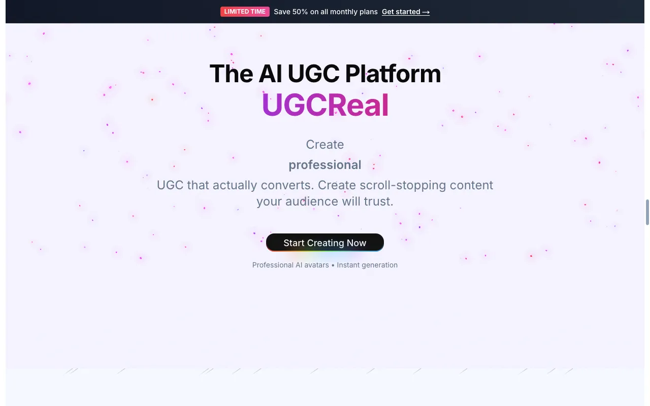 UGCReal — pricing page