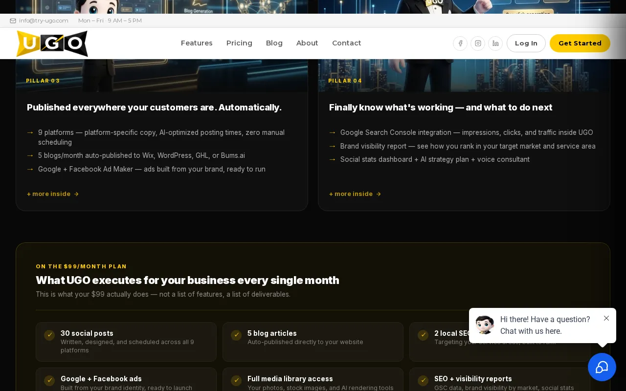 UGO — pricing page