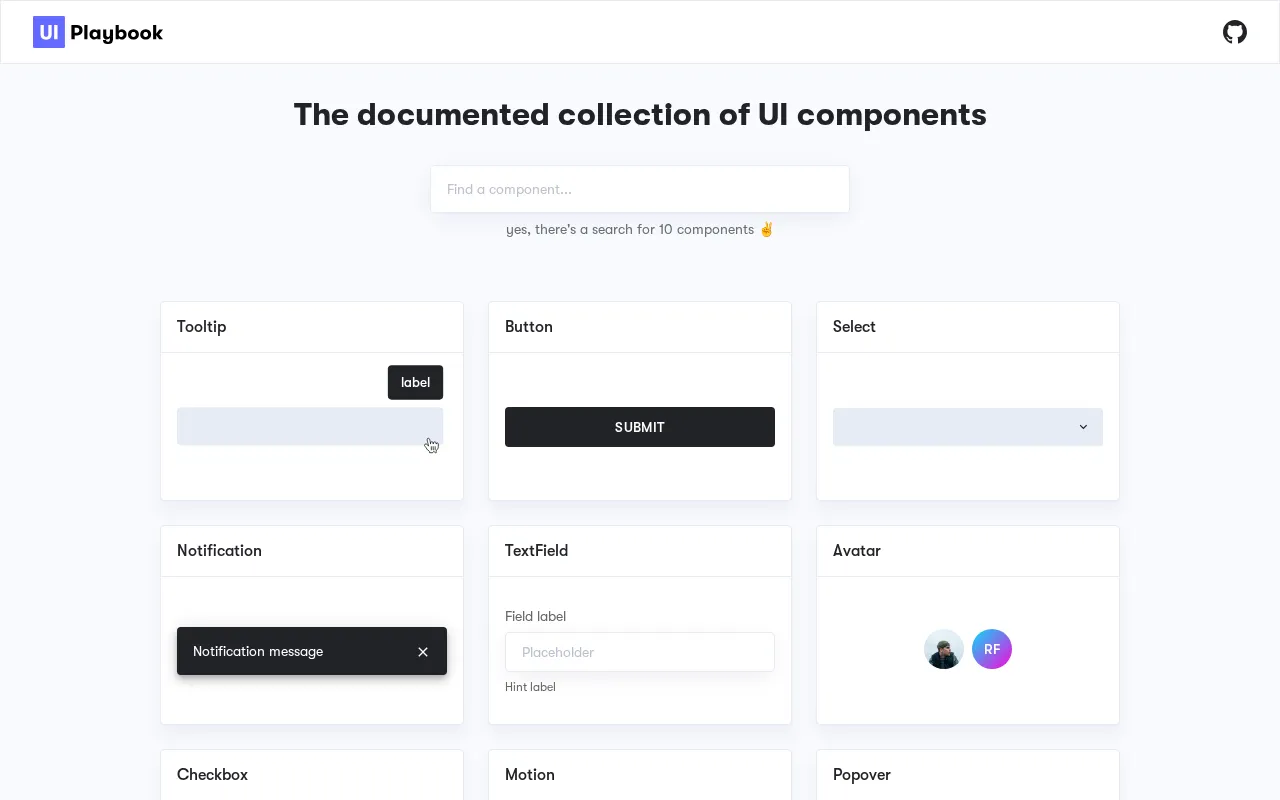UI Playbook — preview screenshot