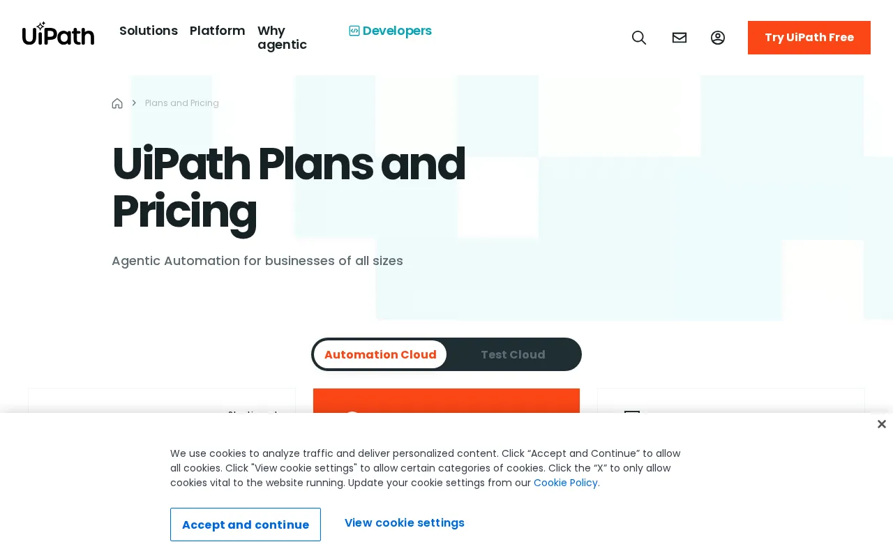 UiPath — pricing page