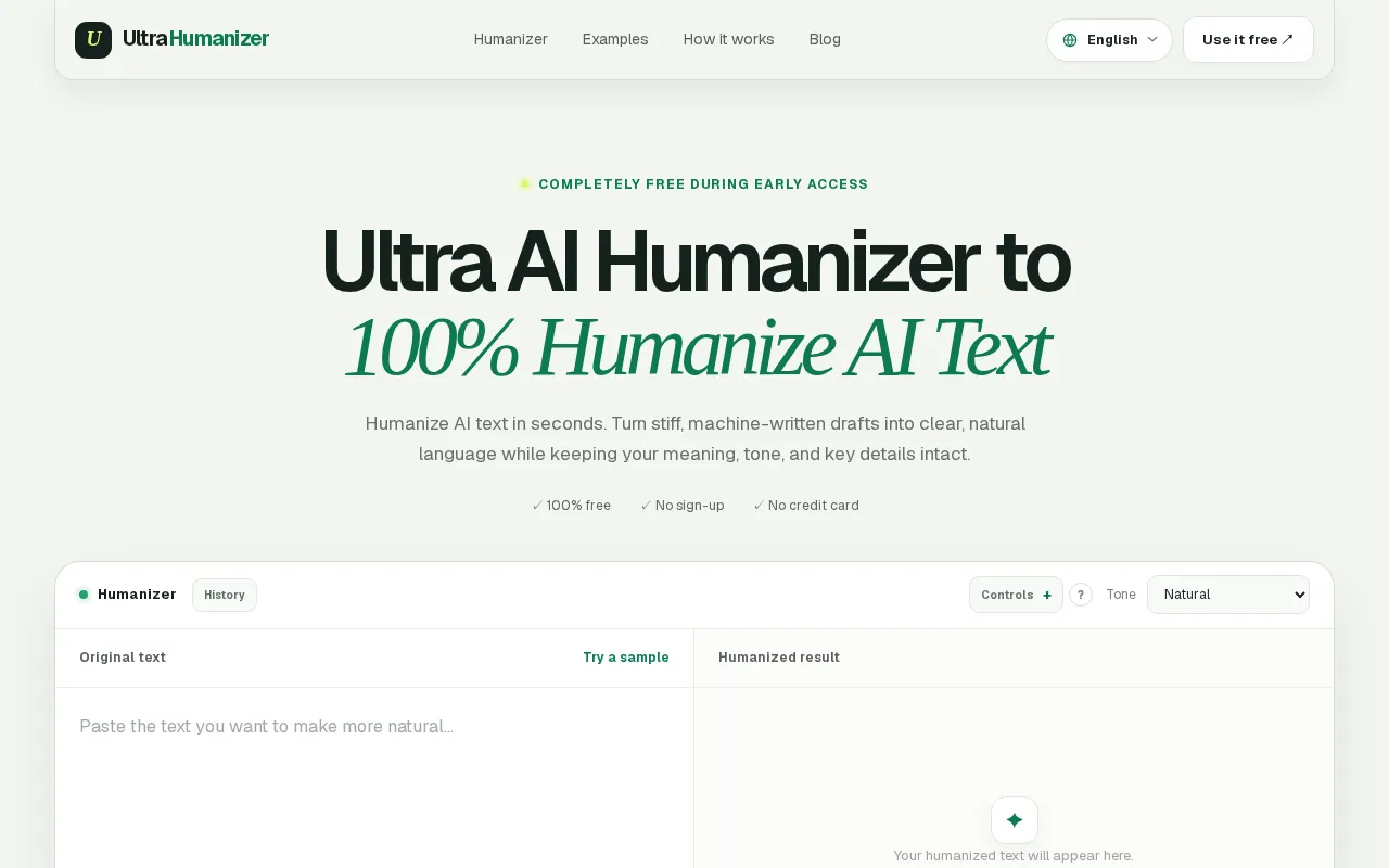 UltraHumanizer — preview screenshot