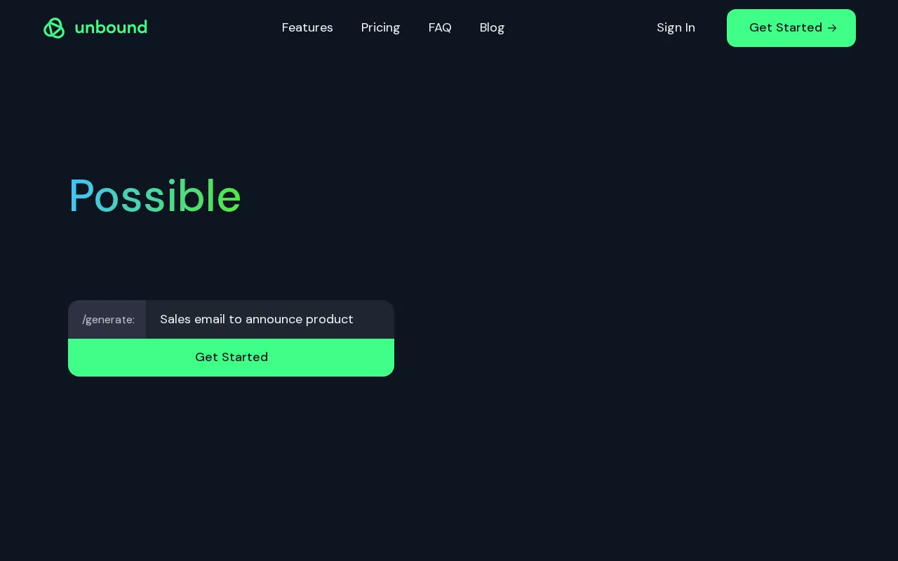 Unbound AI — preview screenshot