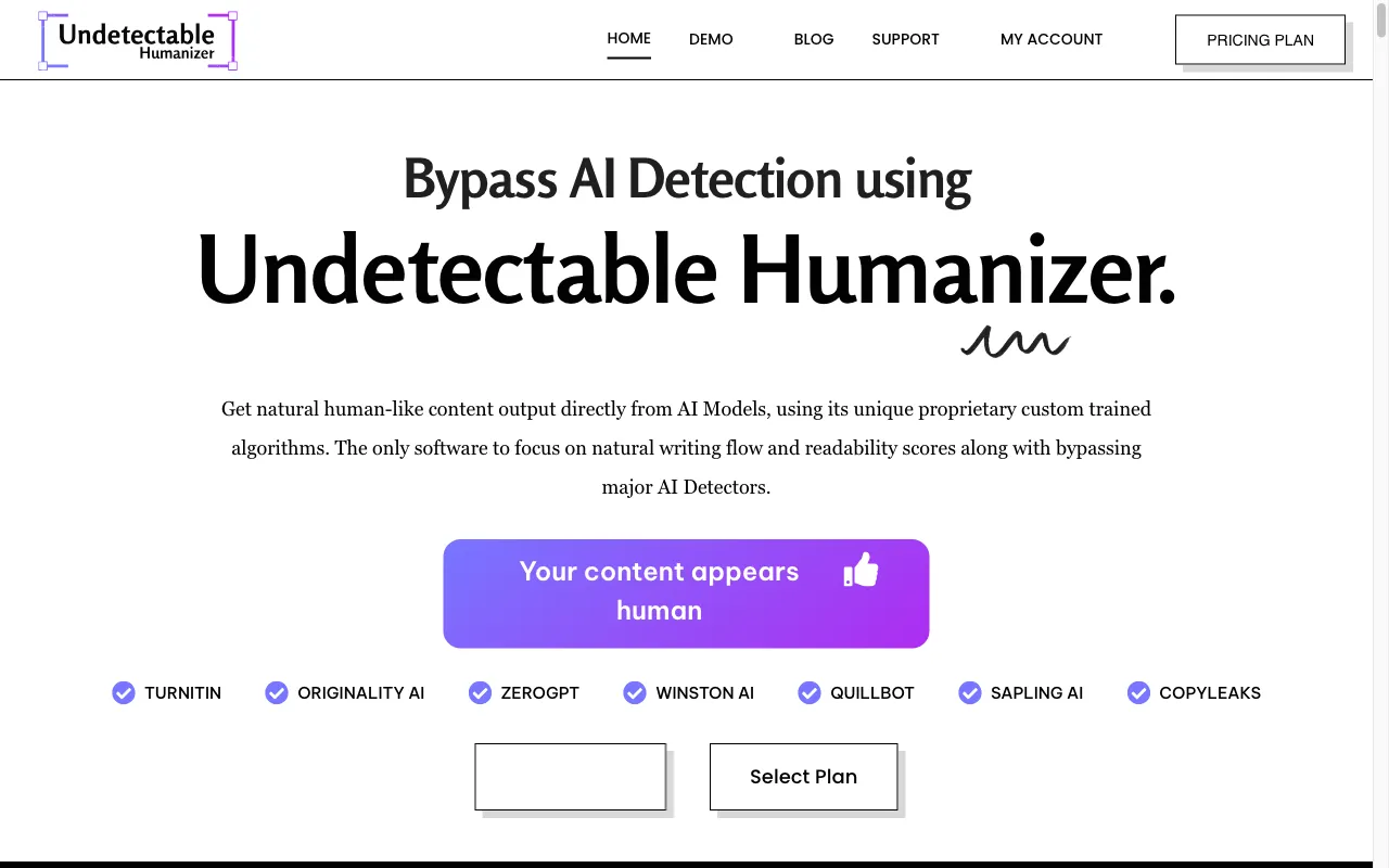 Undetectable AI Humanizer — preview screenshot