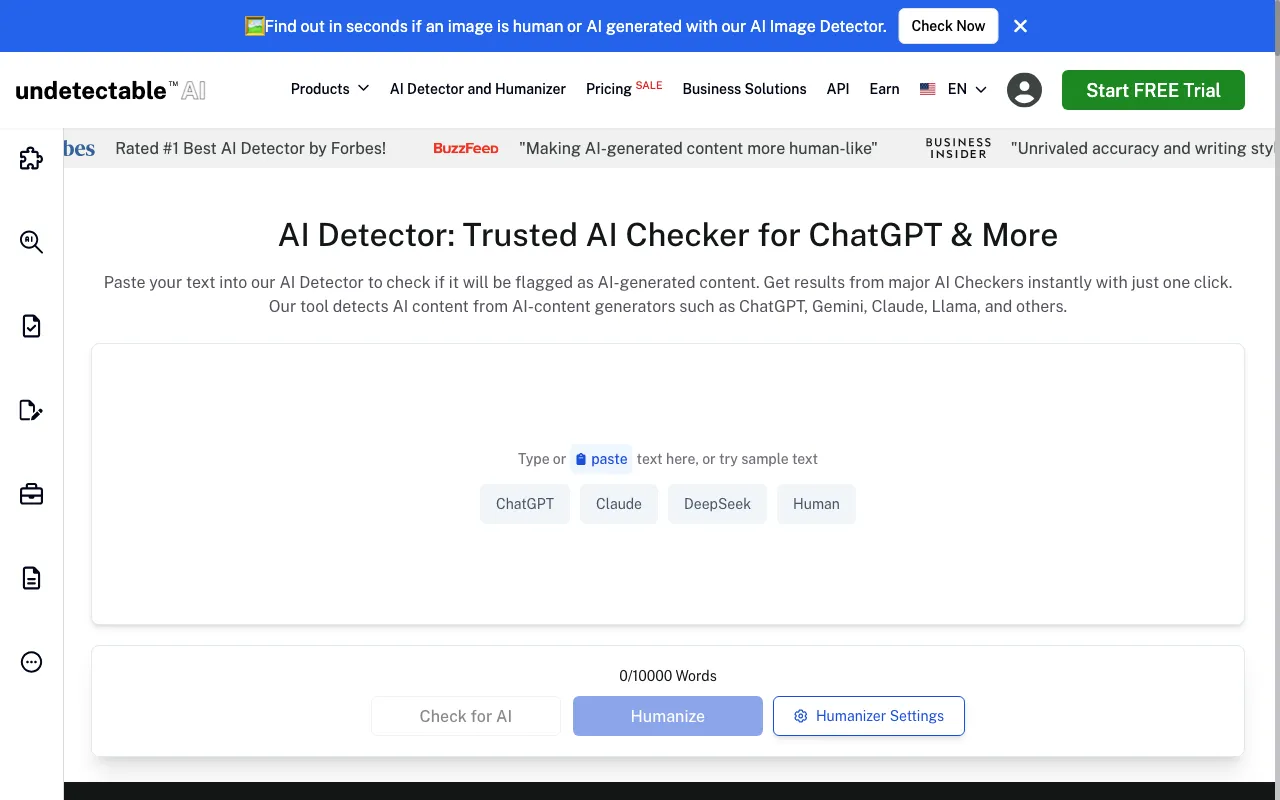 Undetectable AI — preview screenshot