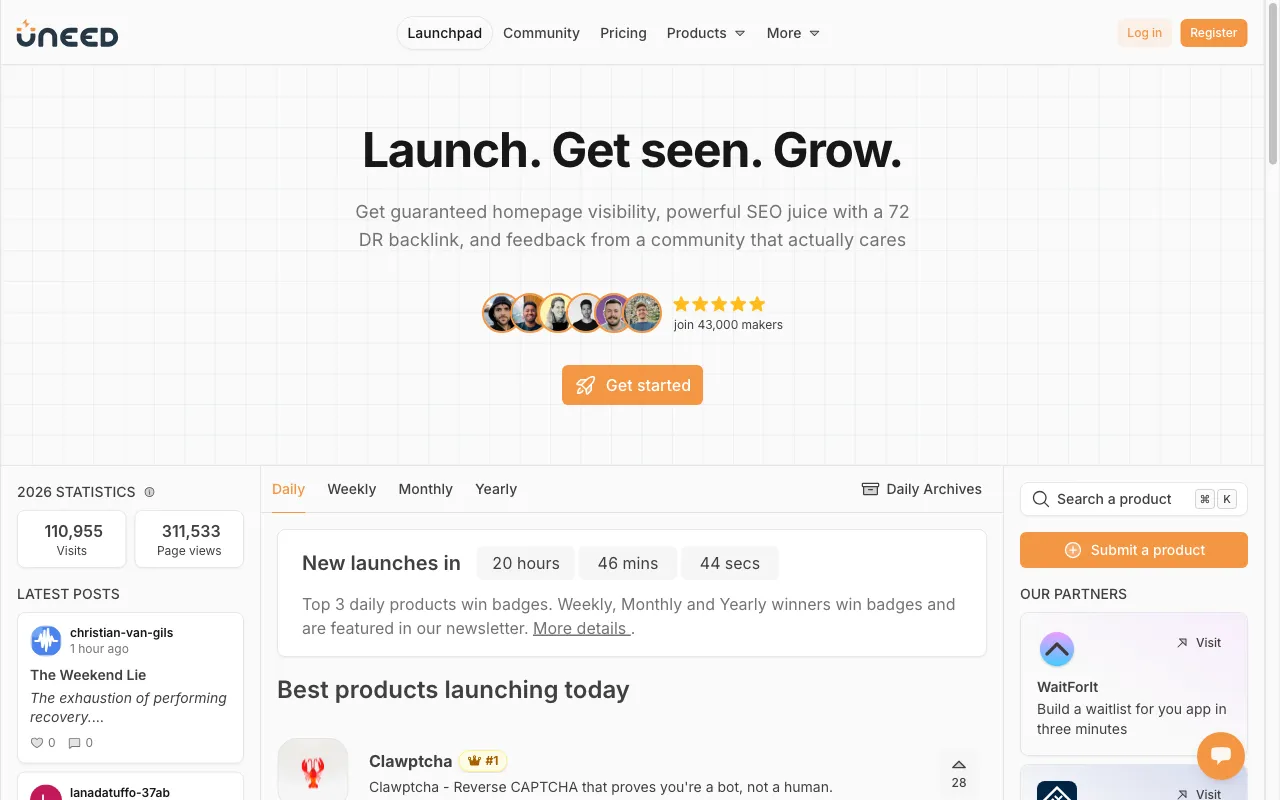 Uneed — preview screenshot