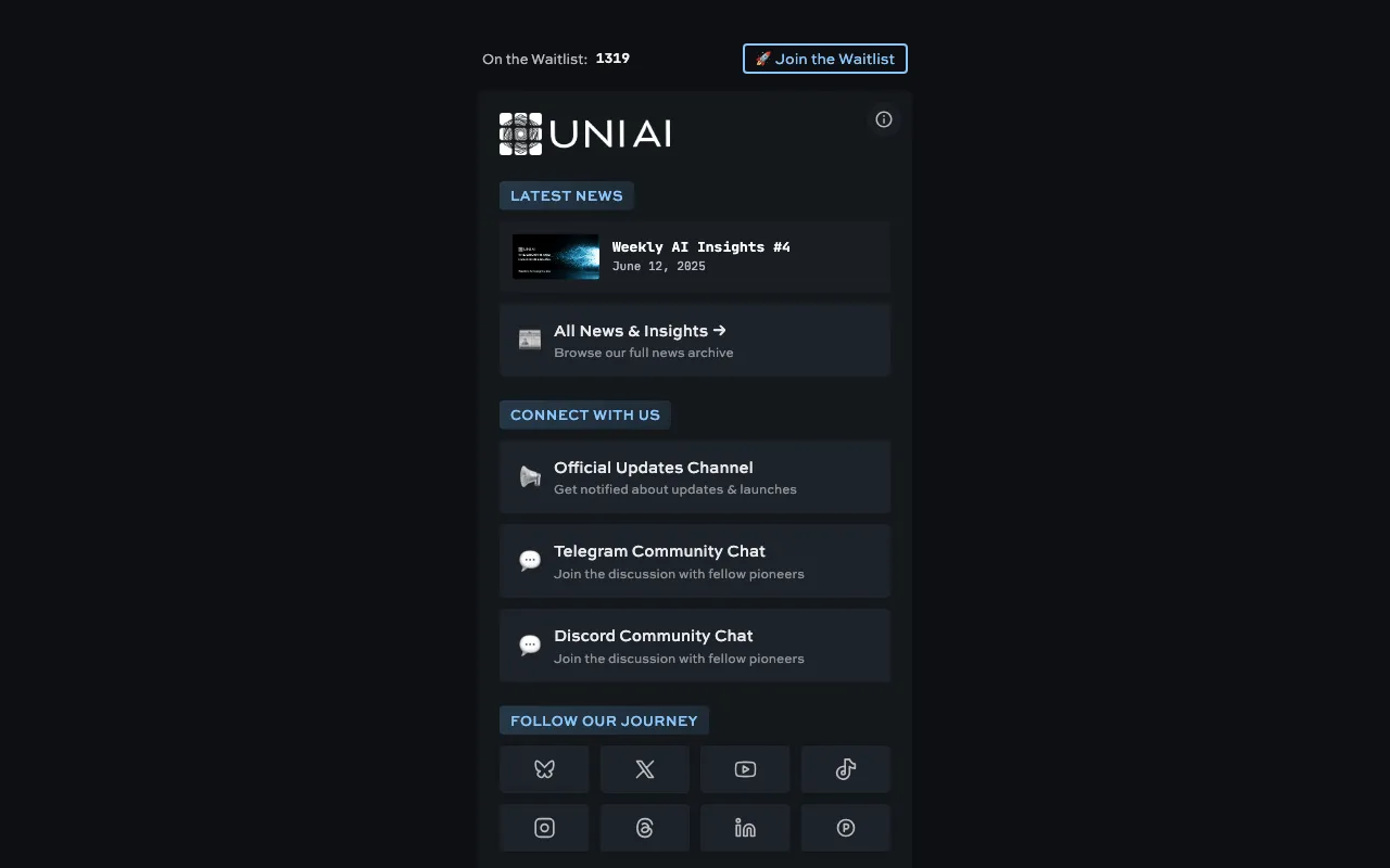 UNI AI — preview screenshot