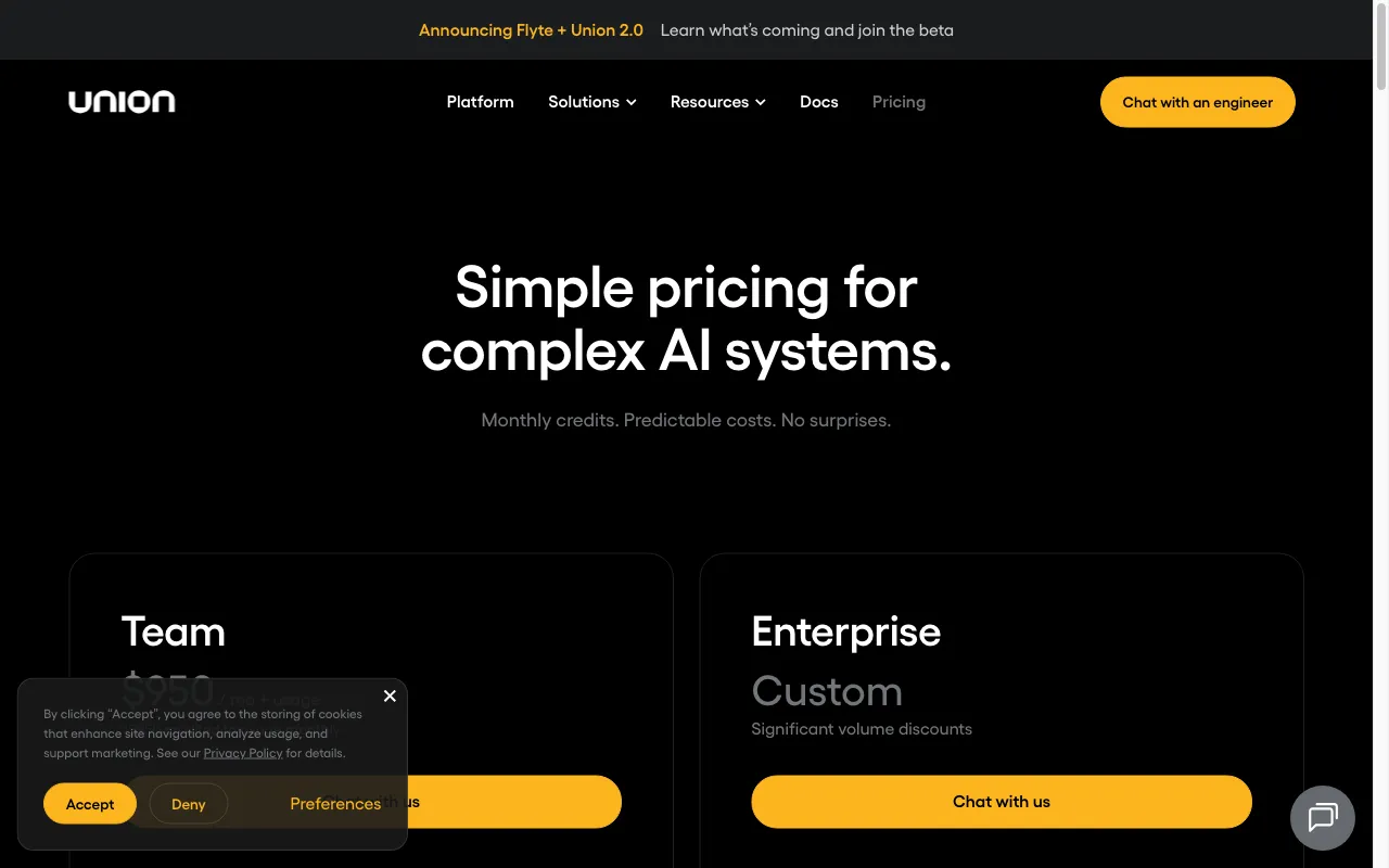 Union Cloud — pricing page