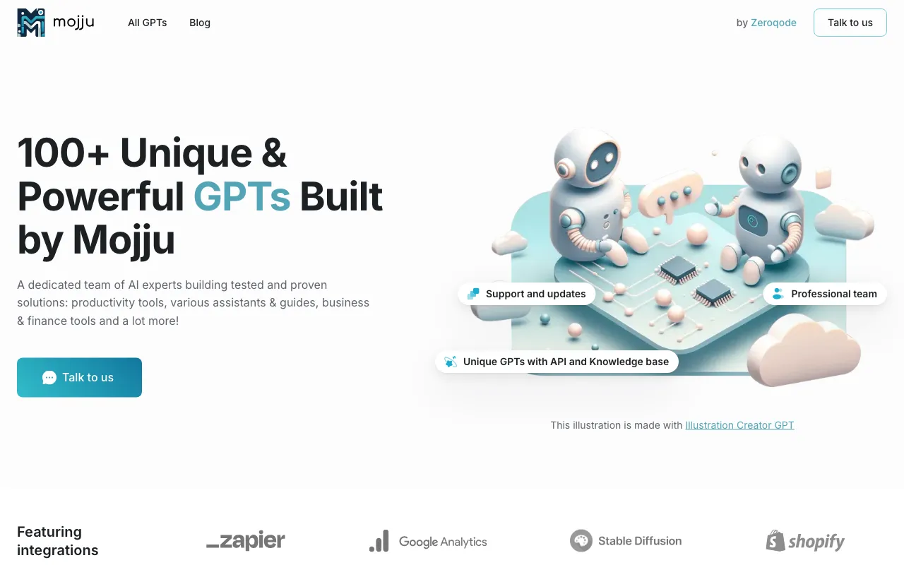 Unique Custom GPTs by Mojju — preview screenshot