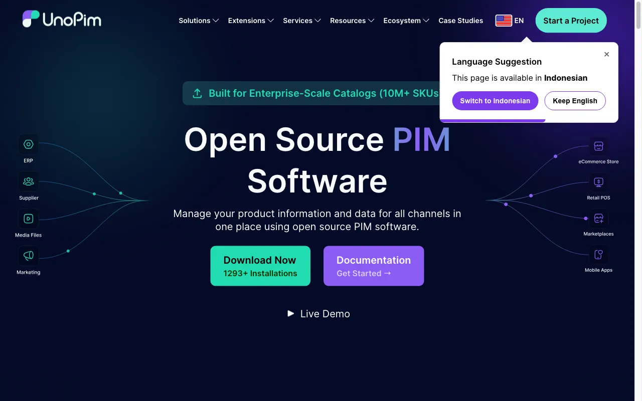 UnoPim — preview screenshot