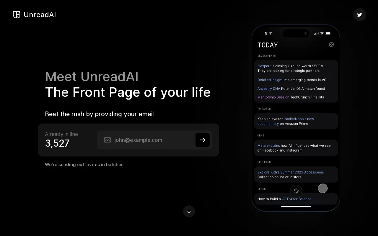 UnreadAI — preview screenshot