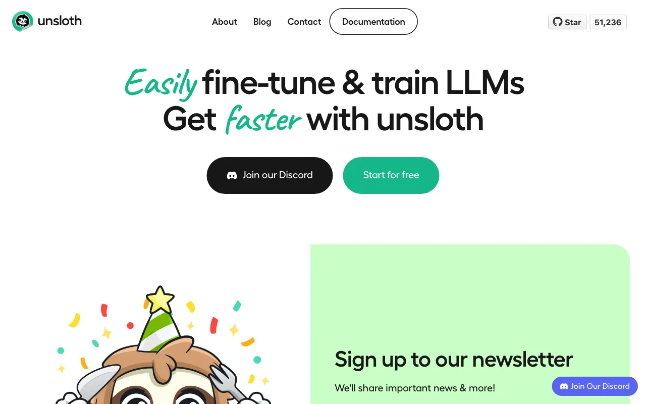 Unsloth AI — preview screenshot