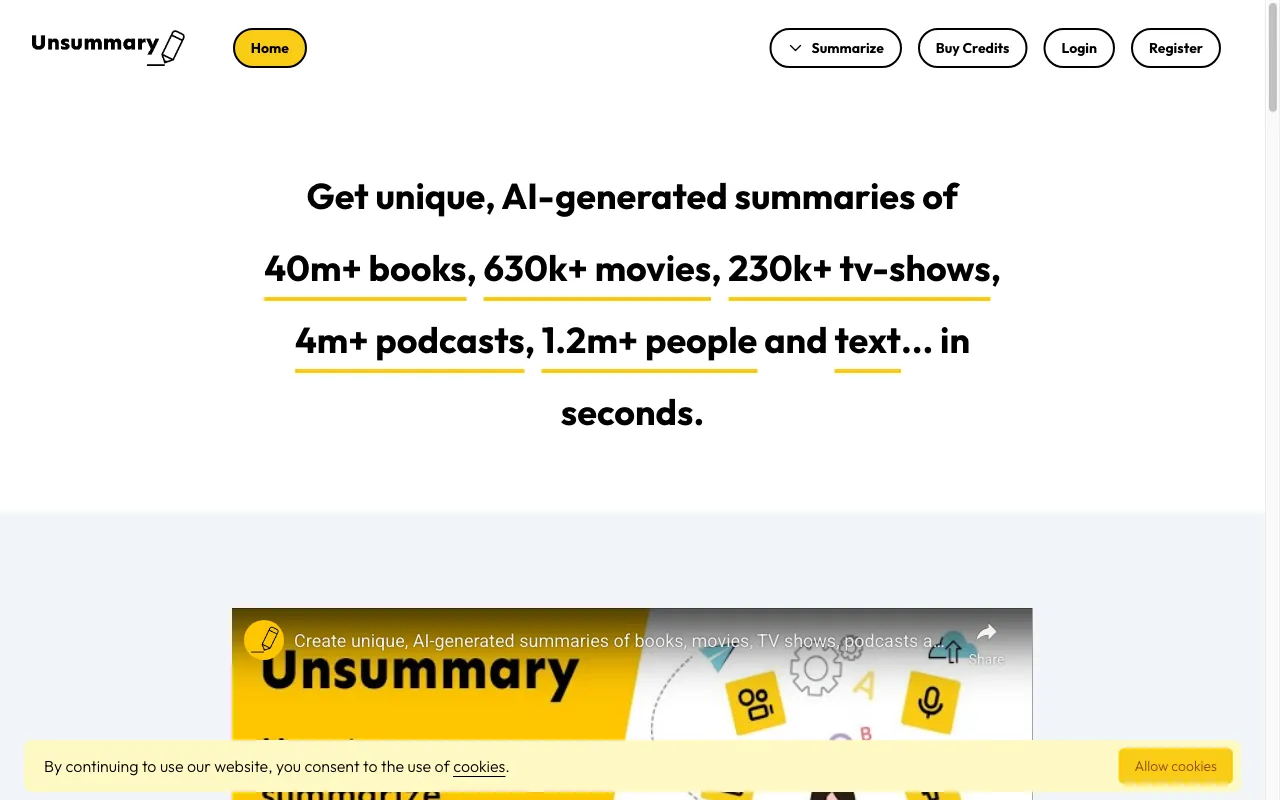 Unsummary — preview screenshot