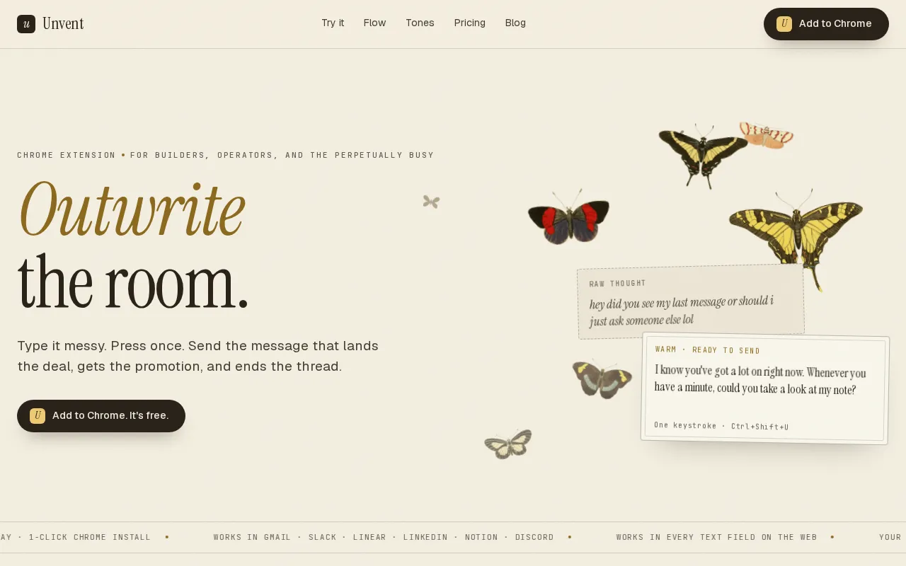 Unvent — preview screenshot