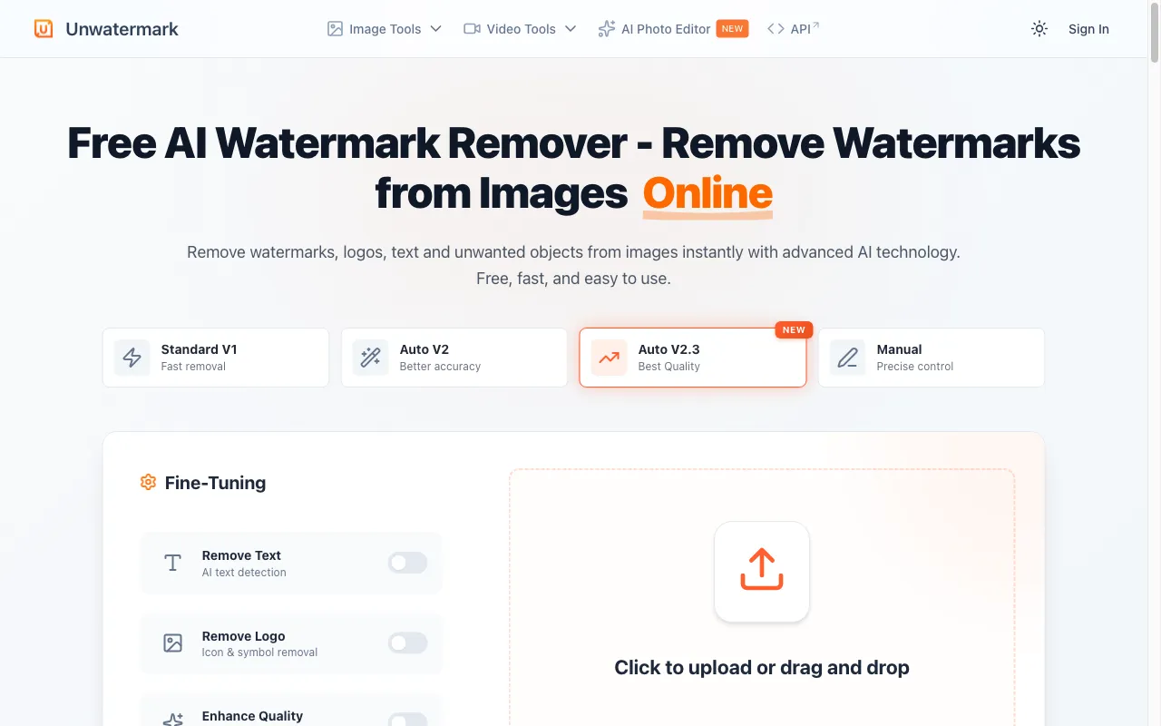 Unwatermark AI — preview screenshot