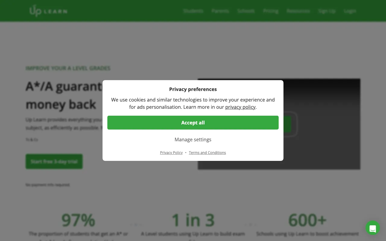 Up Learn — preview screenshot