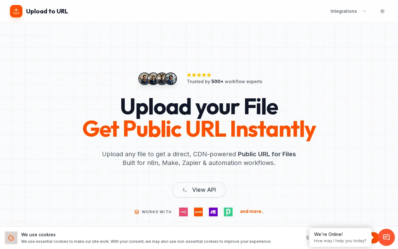 Upload to URL — preview screenshot