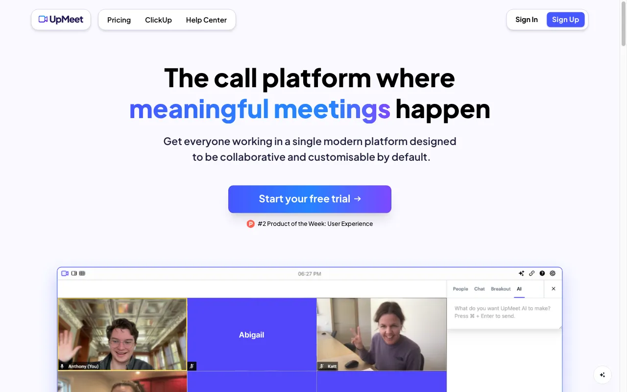 UpMeet 3.0 — preview screenshot