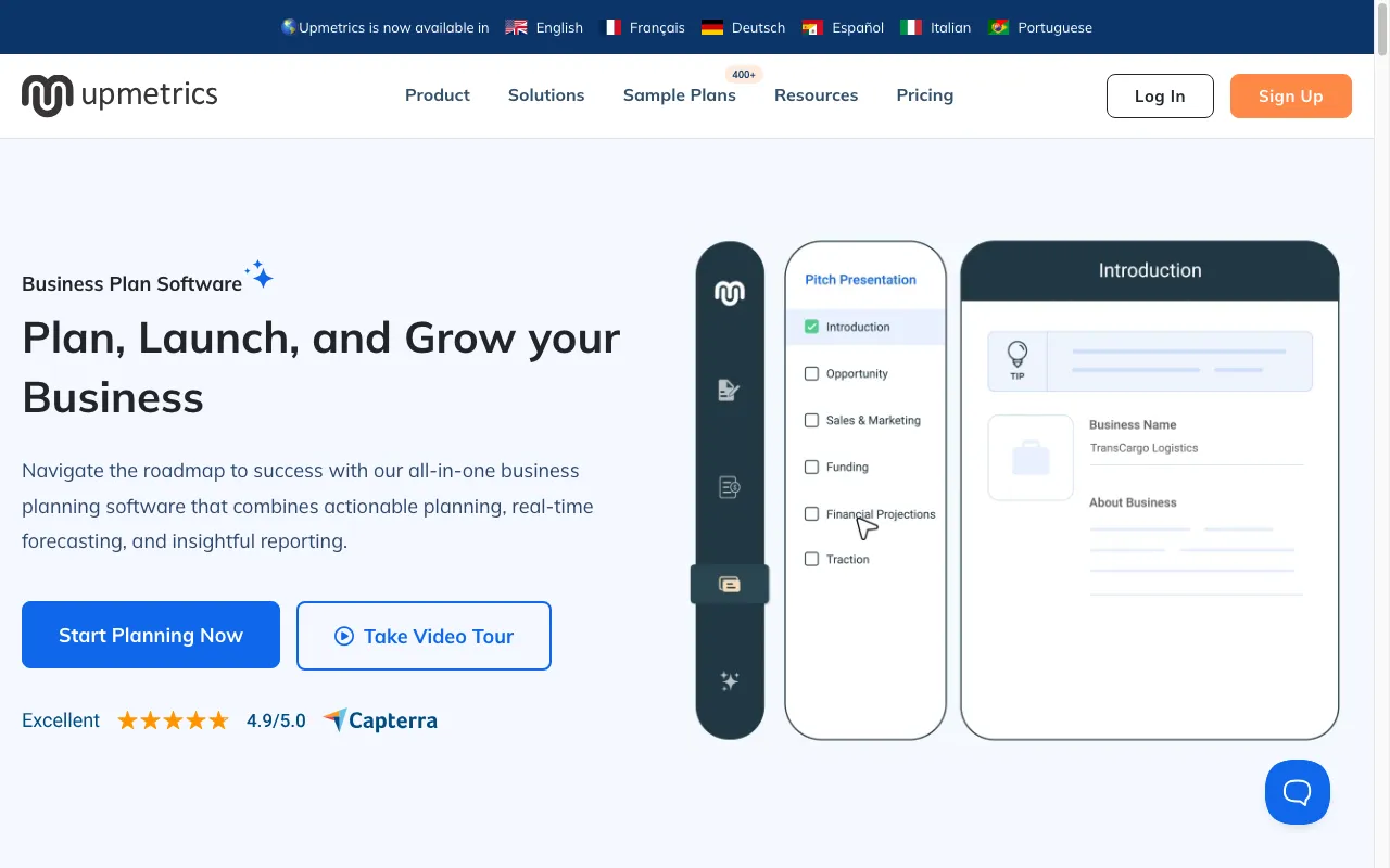 Upmetrics AI — preview screenshot