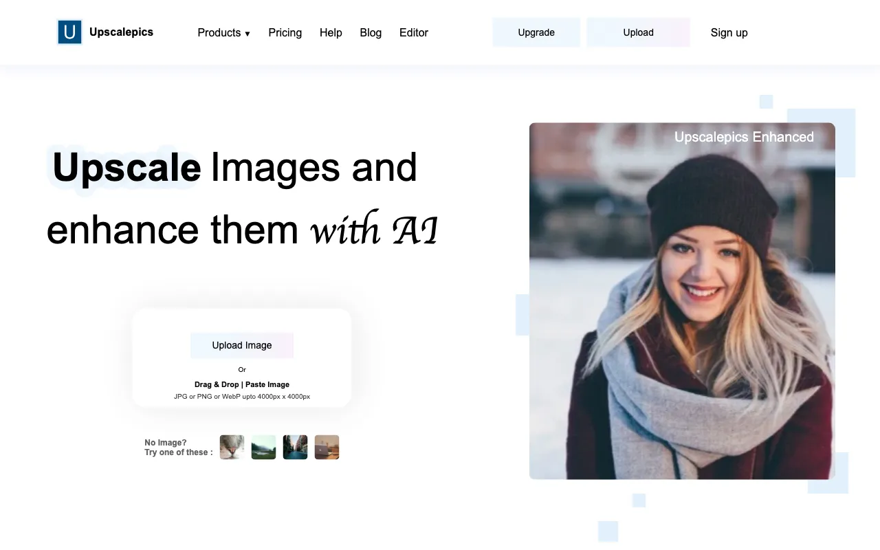 Upscalepics — preview screenshot