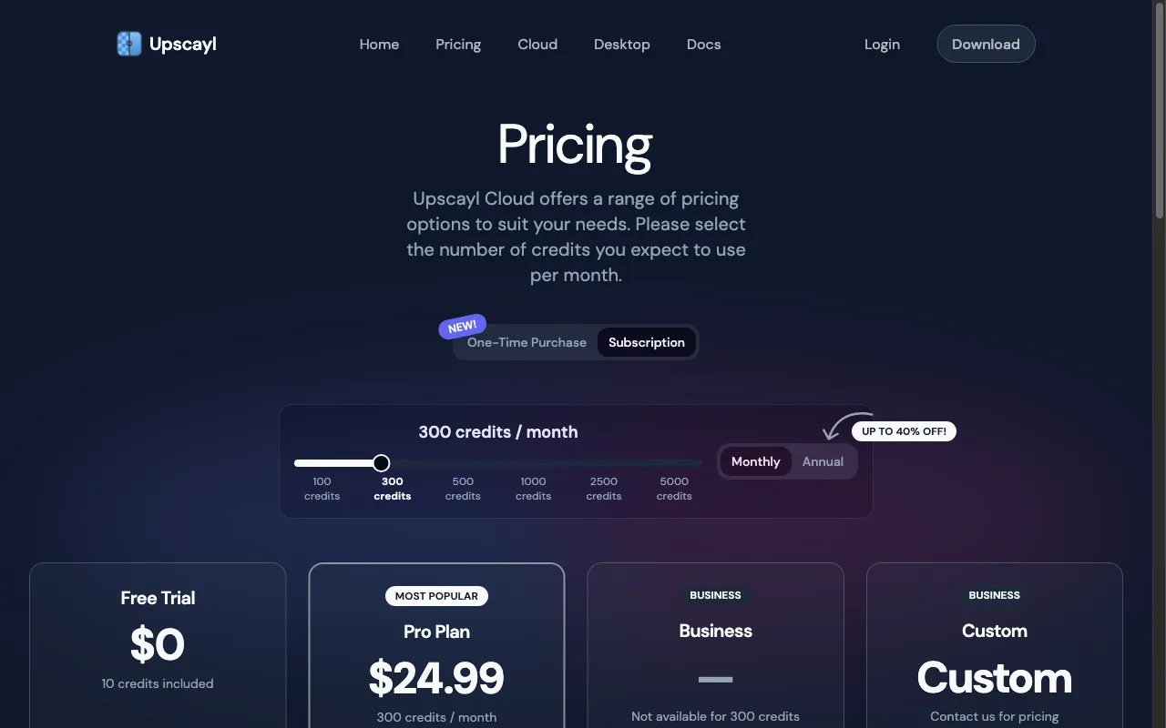upscayl.org — pricing page