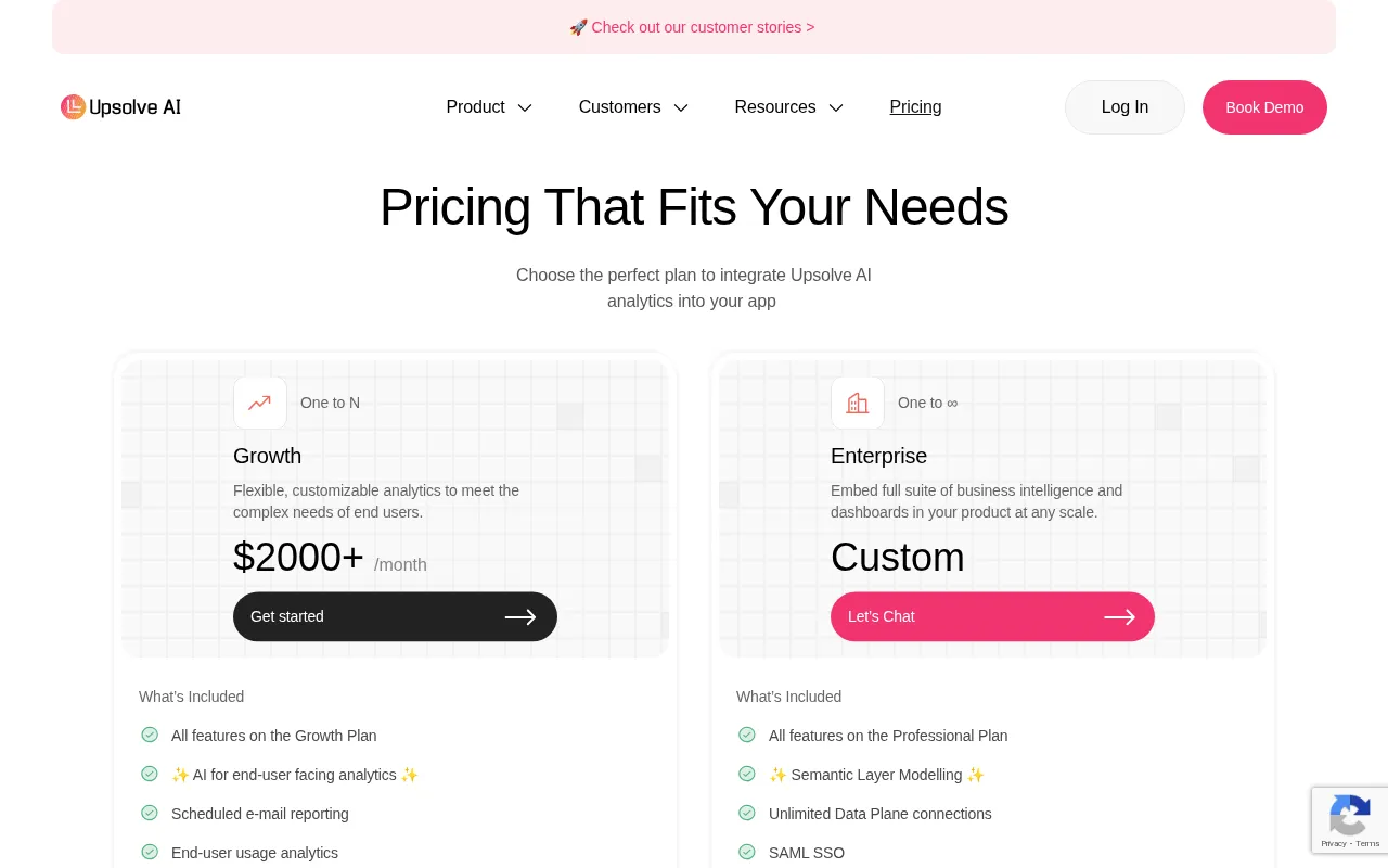 Upsolve AI — pricing page