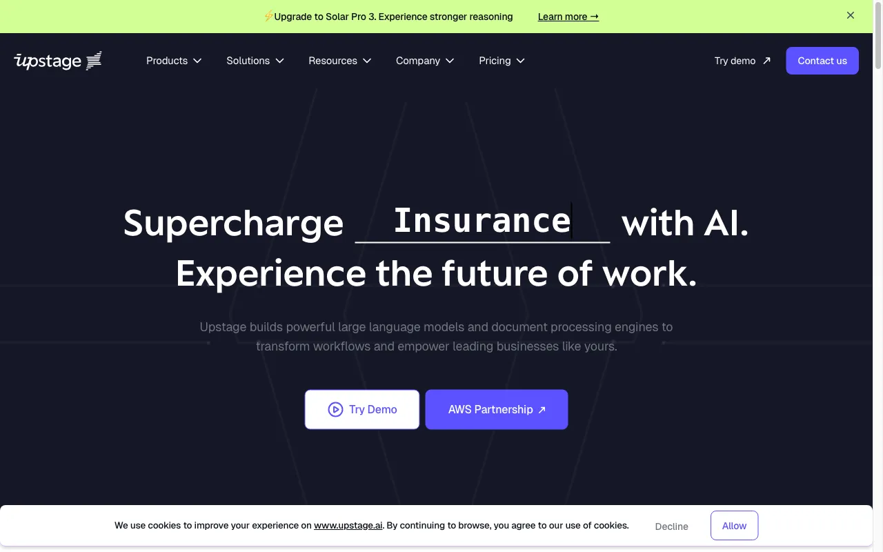 Upstage AI — preview screenshot