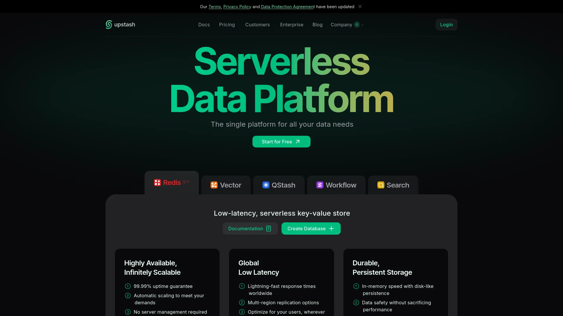 Upstash — preview screenshot