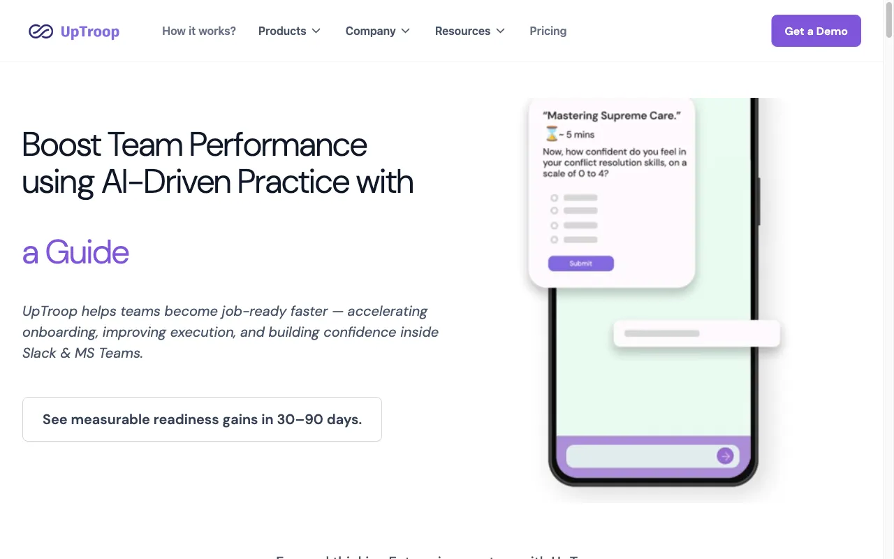 UpTroop — preview screenshot